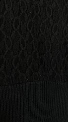 Vintage 1980s black puffed sleeve lace sweater M GITANO pull over balloon