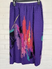 Vintage ‘90s Anne Crimmins for Umi Collections 100% Silk Multicolored Skirt