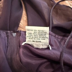 Betsy & Adam Vintage Iridescent Purple Shimmer Gown Maxi Dress 10P Cowl Neck