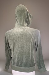 Vintage Fu Da Sport Velour Hooded Jacket Moss Green Small Y2K Track Hipster