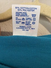 Vintage Single Stich Jerzees Blue Graphic T-Shirt Best Mom In The World Holo
