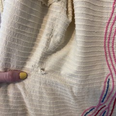 Vintage Peacock Chenille Bath Robe Long Yellow Housecoat Cottage 40s 50s READ