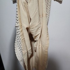 VTG 70s Dan Lee Bernadette Crochet Knit Maxi Dress Cream Lord & Taylor ILGWU