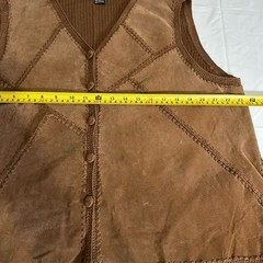 Vintage Selene Sport Suede Leather Vest Cowgirl Hippie Festival Grunge