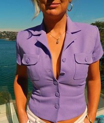 VINTAGE Network 1980s Original Stylish High Shoulders Cropped Jacket
