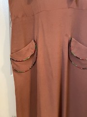 Vintage 1940s Terra Cotta Brown Dress