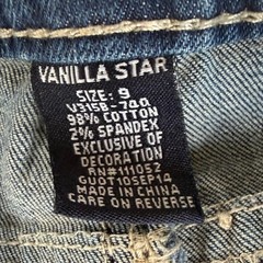 Vanilla Star Distressed Blue Denim Jean Shorts. Womens Size 9. Inseam 6 inches
