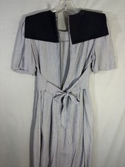 Vintage JBS Ltd Sailor Collar Long Dress USA Black White Check Size 8 45 Inch