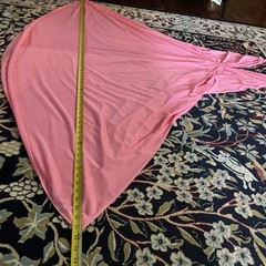1960’ Claire Sandra Lucie Ann Hollywood Goddess Pink Lounge Gown Gold Tag