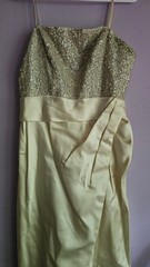 Vintage 1960s Emma Domb Evening Gown Dress Cream Formal Sz 18