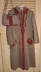 Ultrasuede Coat Vintage 1970’s With Matching Purse Size S/M See Measurements