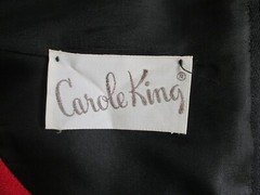 VTG Carole King Dress Large Wool Jumper Black Red Plaid Tube Sheathe Zipper EUC