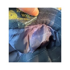 VTG Giorgio Sant’Angelo 100% Wool Pinstripe Trousers Navy Blue 70s Academia sz 6