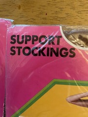 Support Stockings Size A 8.5-9 Color Solar Beige 80% nylon 20% Spdex Lot2 Vtg