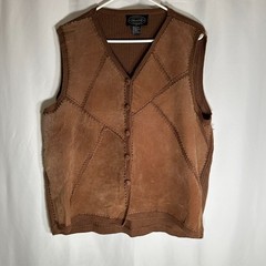 Vintage Selene Sport Suede Leather Vest Cowgirl Hippie Festival Grunge