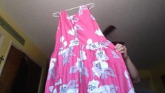 Beautiful Vtg Hawaiian Dress! HRH Kahala XS Pink Flwrs 2-pckt Sleeveless BttnUp