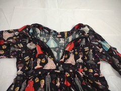 Vtg Barbie Fabric 90s Nicole Miller Original Girls 6x Dress tagged (A13)