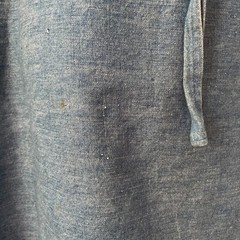 Vintage 1970s Denim Halter Dress with Appliqué Halter Open Back Extra Small XS