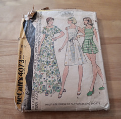 Mc Calls 4073 Pattern Half Dress Maxi Dress Butterfly Sleeve Playdress 14.5