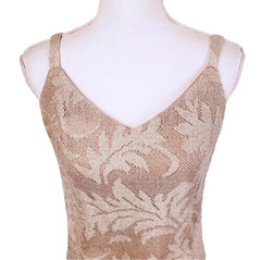 EN FRANCAIS by HUEY WALTZER Cocktail Dress, Gold Vintage Sleeveless Glittery, 8