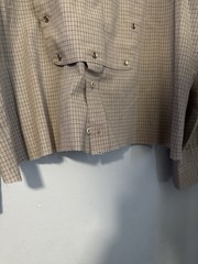 Vintage Panhandle Slim Western Snap Shirt Womens 6 Cropped Plaid Bib 80s USA