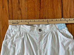 Vintage 1980s Levis Deadstock Juniors Candy Stripe tapered Pants Sz 11, White