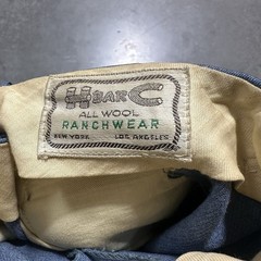 Vintage 50s H Bar C Ranchwear Rockabilly Side Zip Western Pants 24×30 Gabardine
