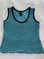 Vintage 1990s Y2K Pool Water Illusion Top Textured Psychedelic Trippy Rave Fest