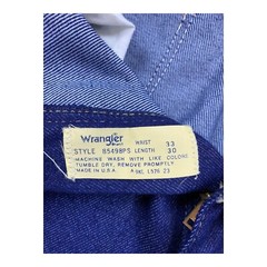 70s Wrangler Jeans Denim Women’s Style 85498PS 33”x30” USA Made MINT Vintage