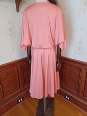 Vintage 1970s Patty O’Neill Peach Romantic Boho Flowy Disco Goddess Dress