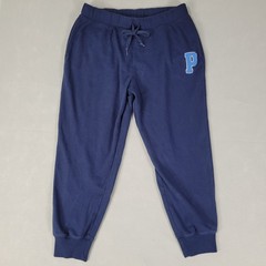 PINK Victoria’s Secret Jogger Sweatpants Adult XL Navy Blue Fleece P Patch