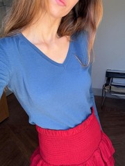Vintage MERINO WOOL jersey, Blue Caramelo under shirt, Luxe winter designer t-sh