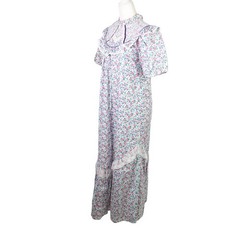 Vintage 70s Liberty House Hawaii white multicolor floral prairie maxi dress 5