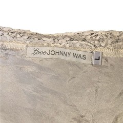 Love Johnny Was short slip camisole 100% silk size L with lace trim
