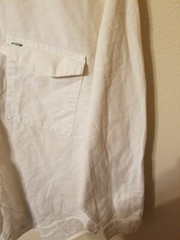 miss fashionality size M vtg long sleeve blouse white 2 pockets button up 26 L