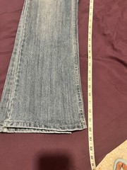 Vintage 90s Y2K Route 66 Low Rise Flare Jeans Blue Denim Stretch 12 Curvy Fit