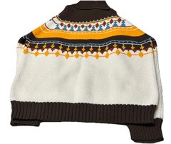 Vintage 1970/80s K-Mart Women’s Nordic Zipper Turtleneck Sweater Size M