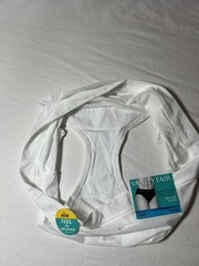 Vintage Extra Soft Vanity Fair Light & Luxe Hi-Cut 9/2XL Sheer White Panty NWT