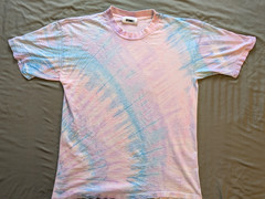Vintage 90s Gitano Tie Dye T Shirt Pastel Pink Blue Purple Distressed Skate Goth