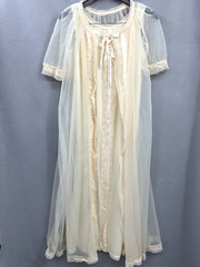 Vintage Tosca Lingerie Peignoir Nightgown Womens Small Boudoir Set Sissy Chiffon