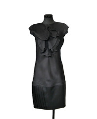 Vintage Requiem dress,French couture black silk/wool by Raffaelo Borriello, 42