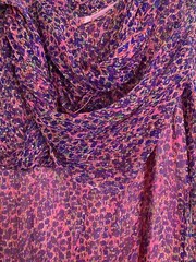 Sara Fredrick’s 1960s Vintage Pink Glitter Versatile Silk Wraparound Scarf Dress