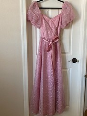 Vintage 1980s Pink Bridesmaid Dress Formal Prom–theater–costume