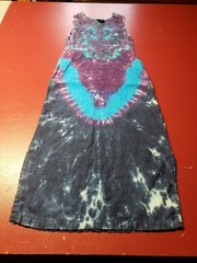 Vintage Spirit Activewear Tie-Dye Dress S/M 100% Linen Made In U.S.A.