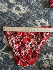 Vintage Silkscreen 100% Silk Camisole Set Size Large Red Floral W/ Hanger