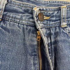 VTG 1970s Chemin De Fer Embroidered Talon Zip Denim Jeans