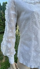 VINTAGE 1970’s WHITE LACE VICTORIAN BLOUSE