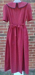 Vintage 80s Prairie Cottagecore Deadstock Dress Red and Black Check M