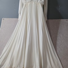 JCPenney Fashions Vintage Wedding Dress Train Long Sleeve Blouson Union Tag Sz10