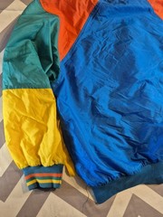 Vintage Bay Club 80s Coat Sz? Color Block Warm Up Jacket Windbreaker Boxy Fit
